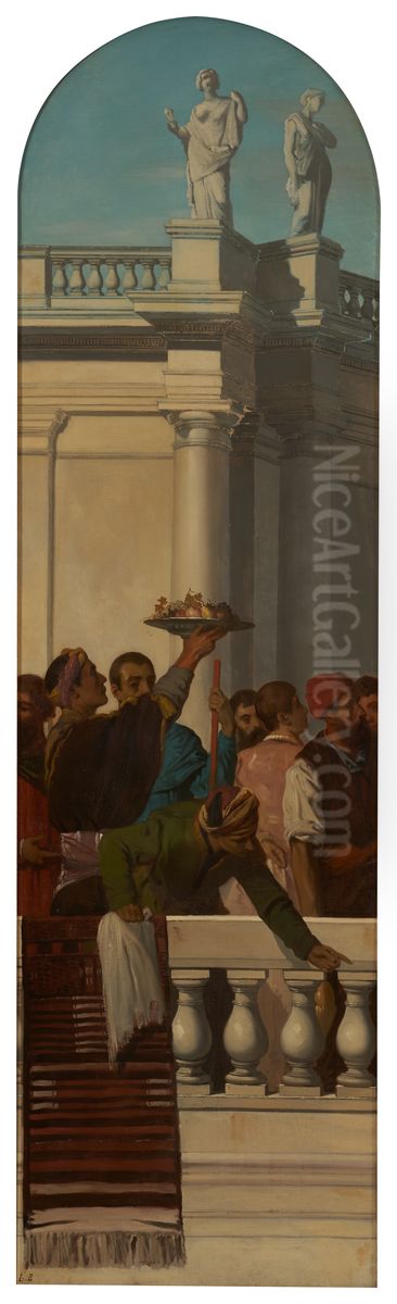 Festin a la mode venitienne (partie gauche) Oil Painting by Louis Boulanger