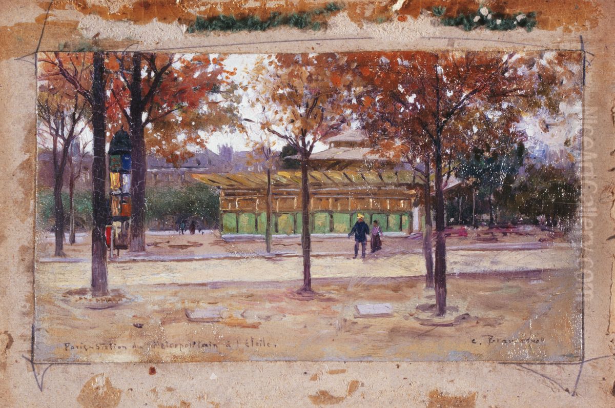 Entree du metropolitain, place de l'Etoile Oil Painting by Carlo Brancaccio
