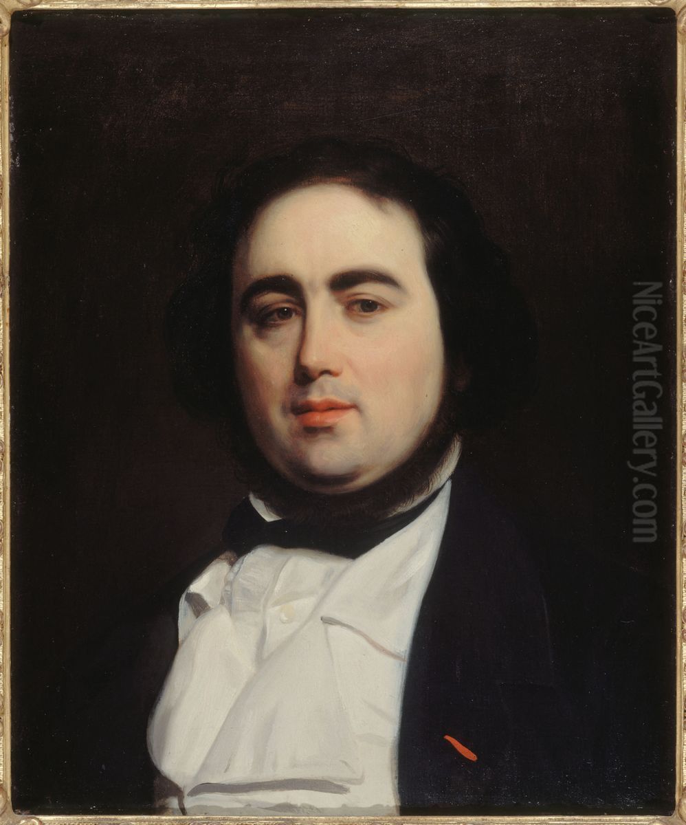 Portrait de Jules Janin (1804-1874), ecrivain et critique Oil Painting by Charles-Emile-Callande de Champmartin