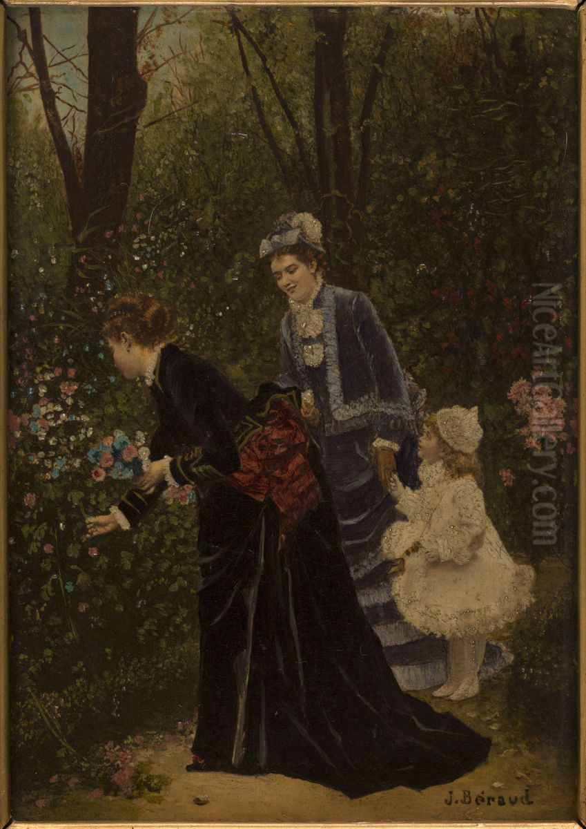 Au jardin Oil Painting by Marie-Francois Firmin-Girard