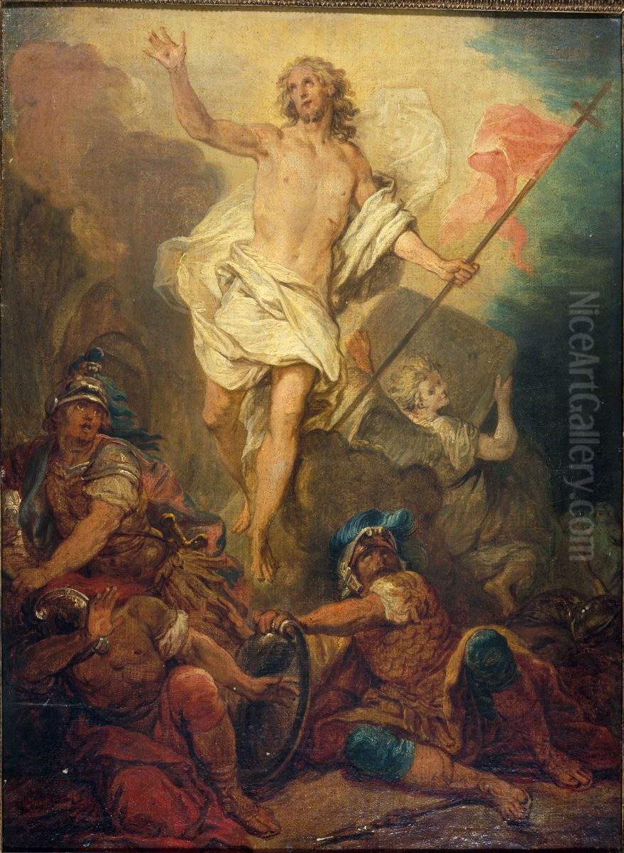 La resurrection du Christ Oil Painting by Nicolas Bertin