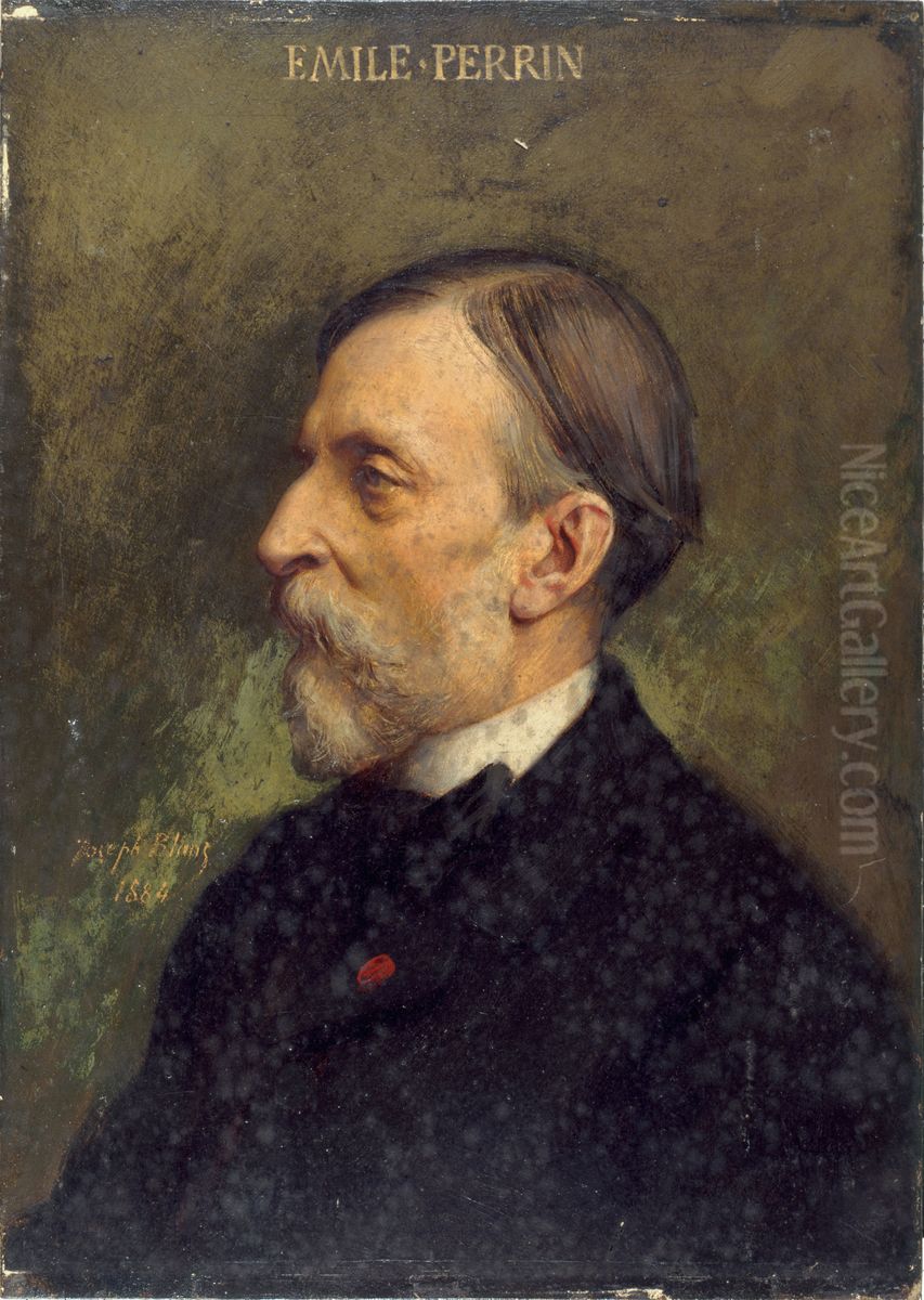 Portrait d'Emile Perrin (1814-1885), administrateur de la Comedie-Francaise Oil Painting by Joseph Paul Blanc