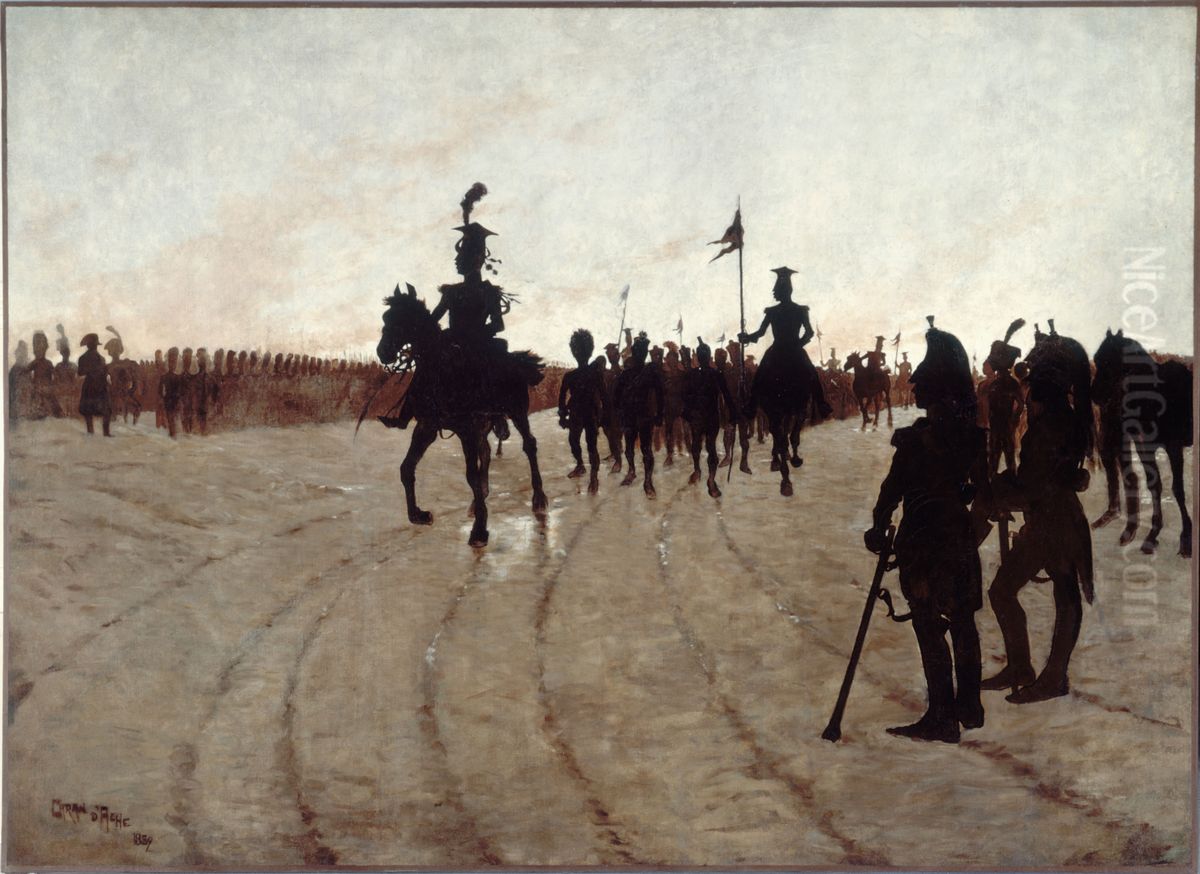 L'Epopee, scene du theatre d'ombres du 