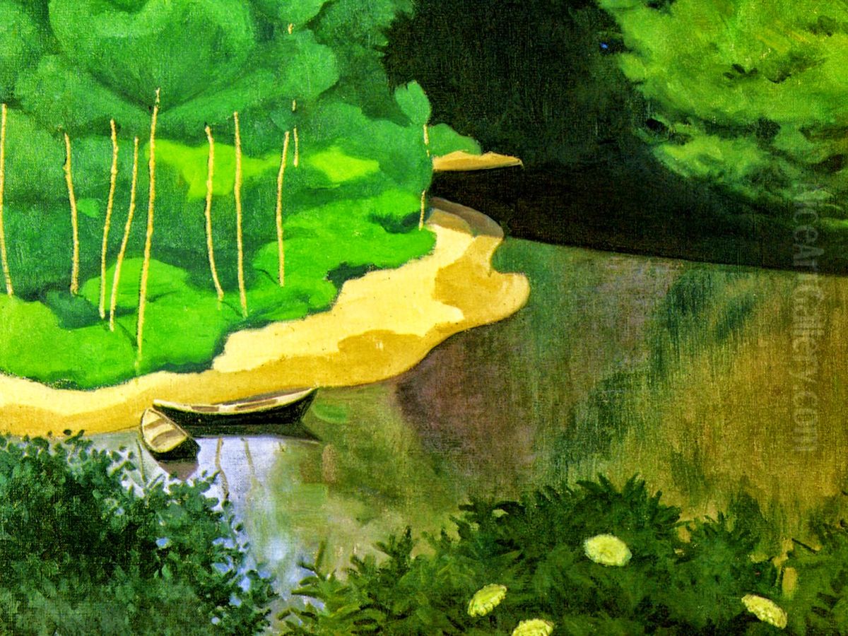 La Dordogne a Carennac Oil Painting by Felix Vallotton