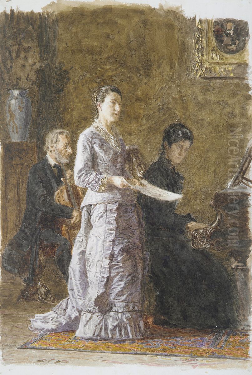 The Pathetic Song Oil Painting by Thomas Cowperthwait Eakins