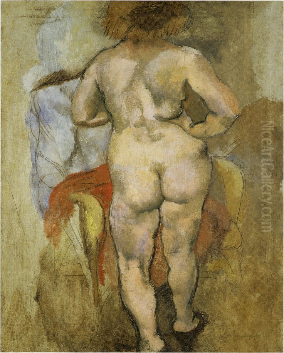 Back View of Venus Oil Painting by Jules Pascin