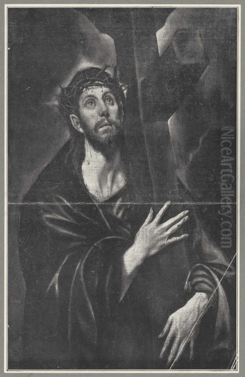 Christ with the Cross Oil Painting by El Greco