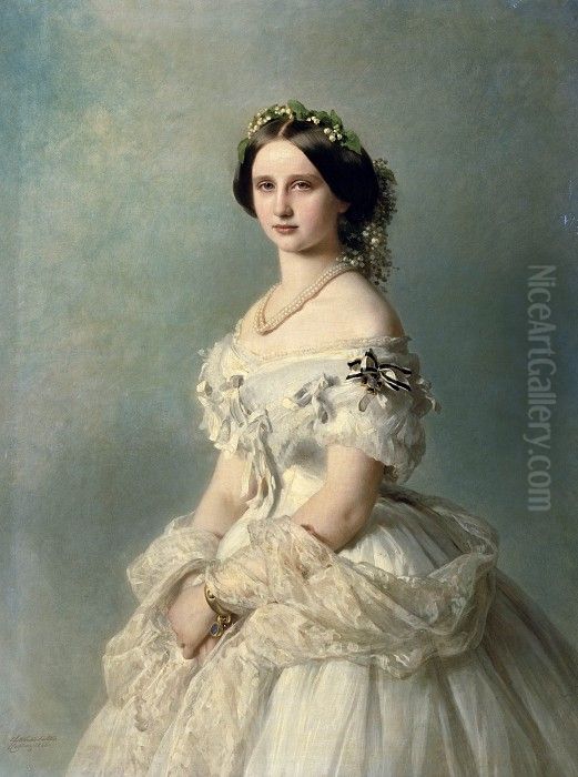 Princess Louise of Prussia Oil Painting by Franz Xavier Winterhalter