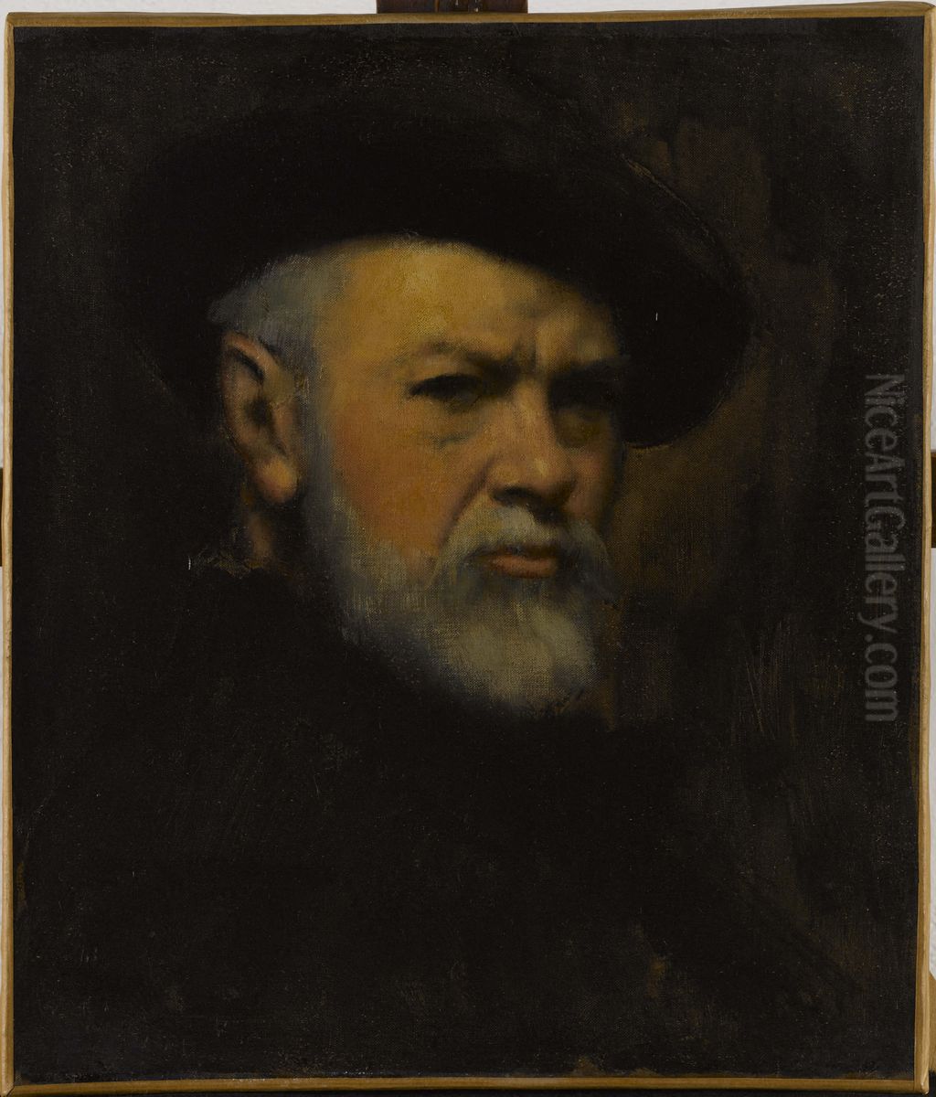 Autoportrait Oil Painting by Jean-Jacques Henner