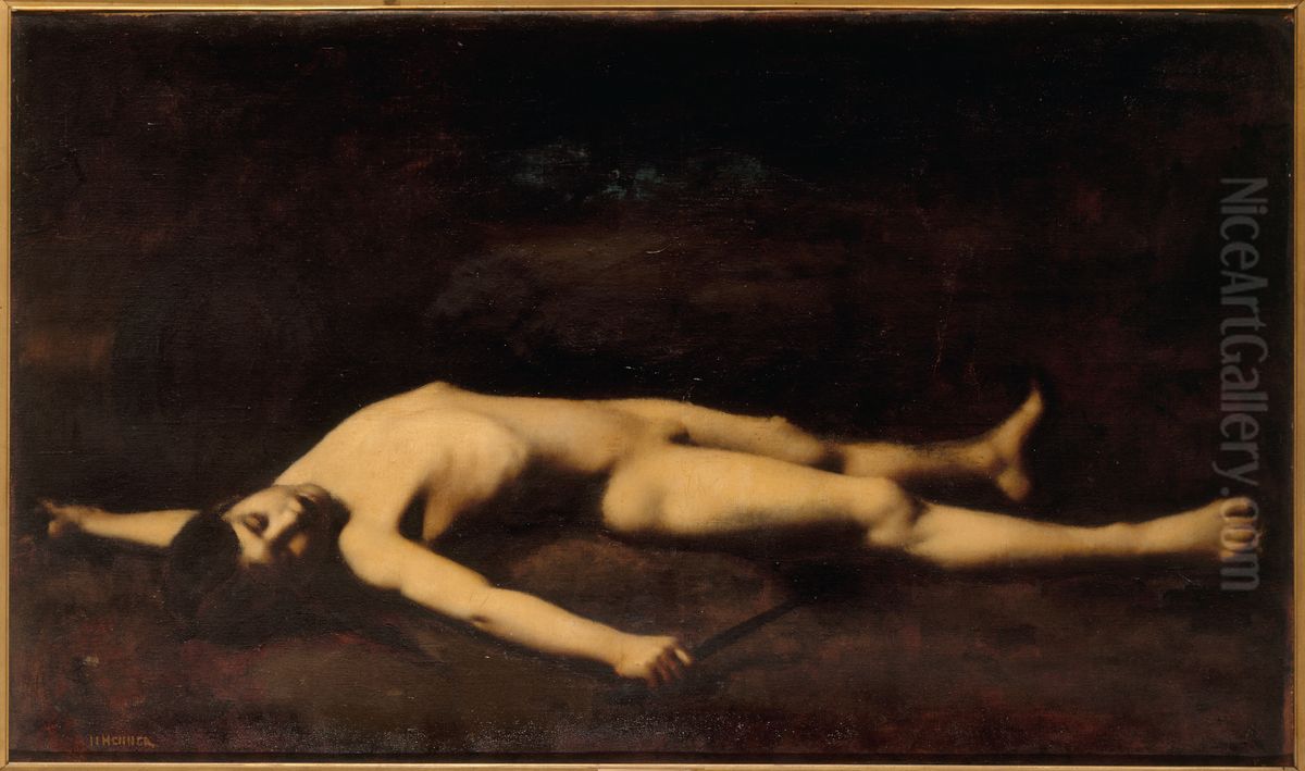Bara Oil Painting by Jean-Jacques Henner