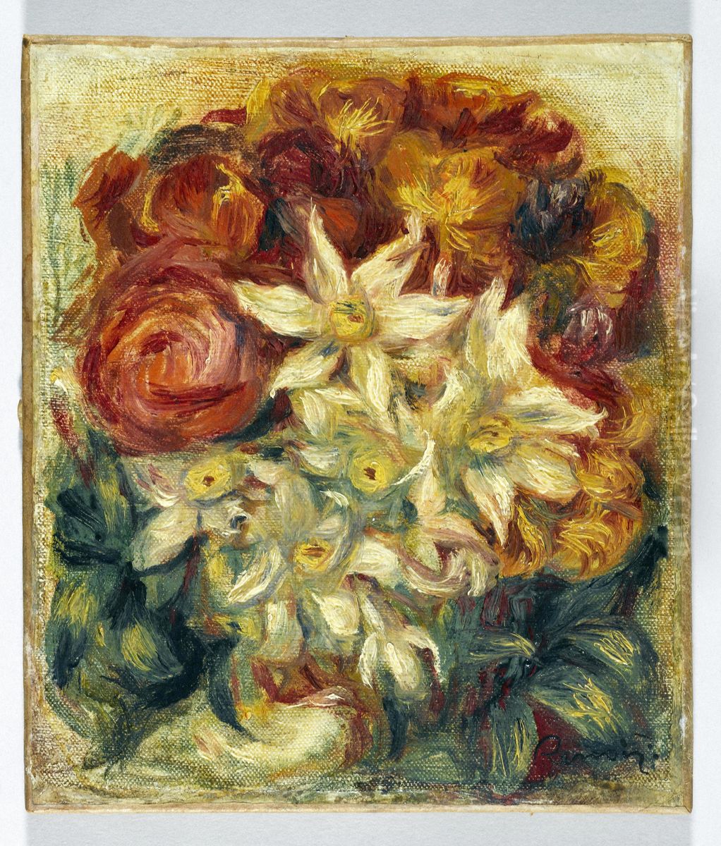 Bouquet de narcisses et de roses Oil Painting by Pierre Auguste Renoir
