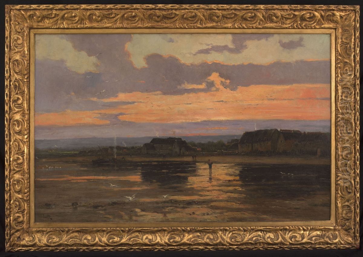 Solitude, le soir : Morsalines (Manche) Oil Painting by Marie-Joseph Clavel