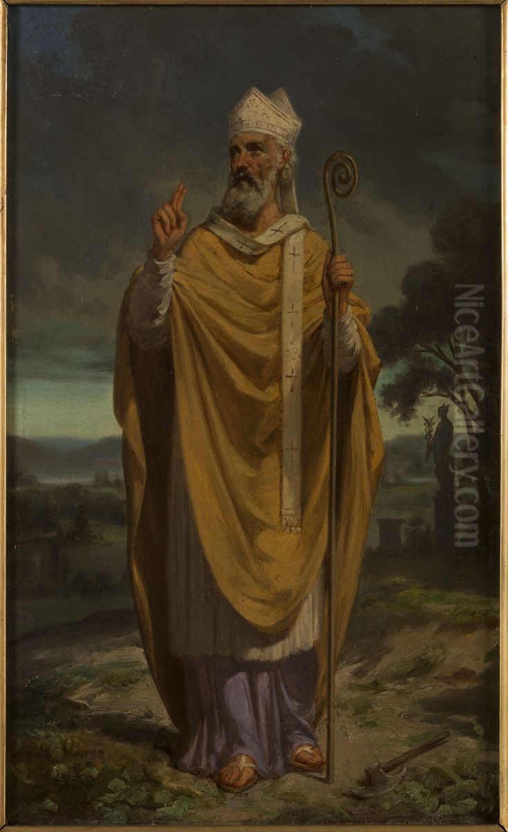 Esquisse pour l'eglise de Dugny : Saint Denis Oil Painting by Hector Viger