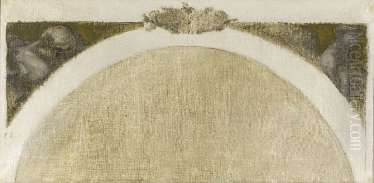 Esquisse pour le salon des Sciences de l'Hotel de Ville de Paris : La Geographie - La Geologie Oil Painting by Eugene Carriere