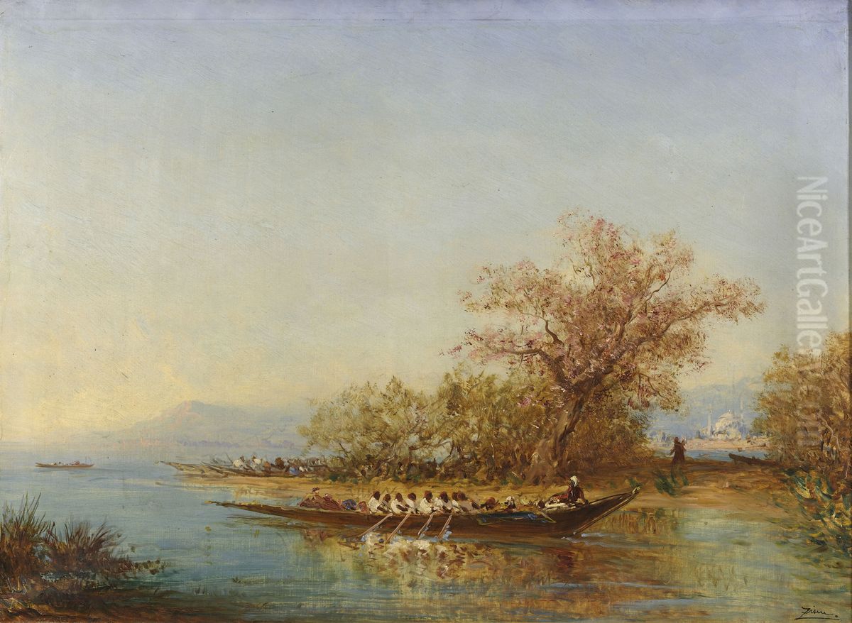 L'Embouchure du Bosphore Oil Painting by Felix Ziem