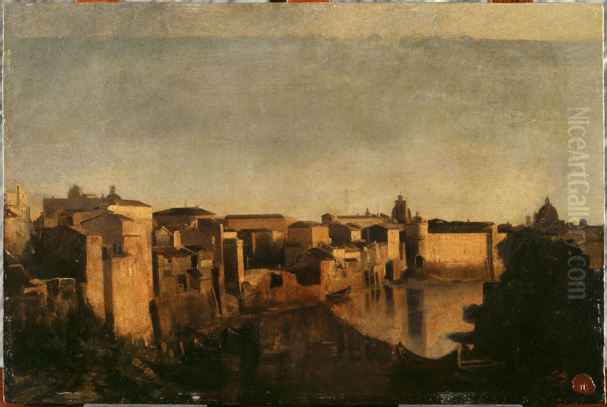 Le Tibre a Rome Oil Painting by Jean-Baptiste Carpeaux