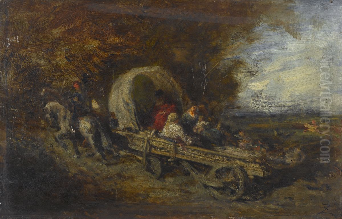 Le chariot Oil Painting by Felix Ziem