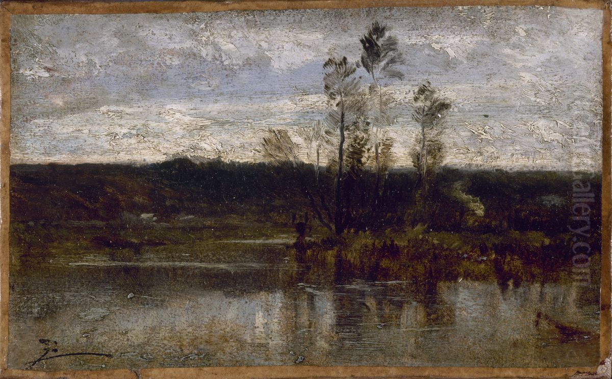 Bord de riviere Oil Painting by Felix Ziem