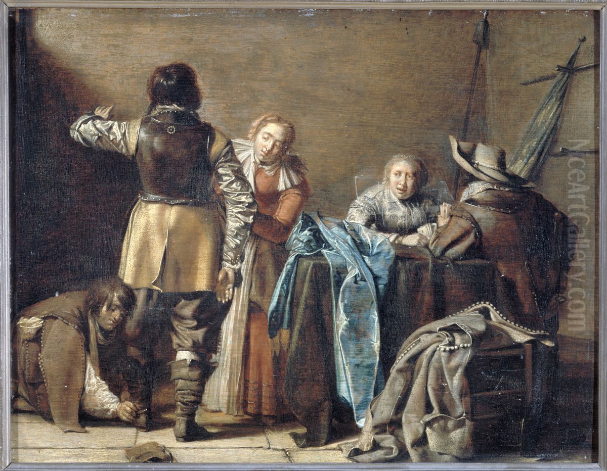 Interieur de corps de garde Oil Painting by Pieter Codde