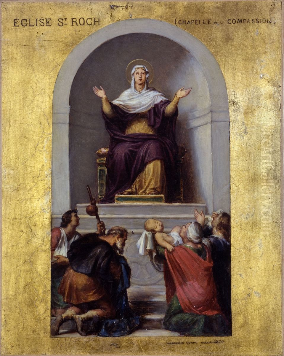 Esquisse pour la chapelle de la Compassion de l'eglise Saint-Roch : 