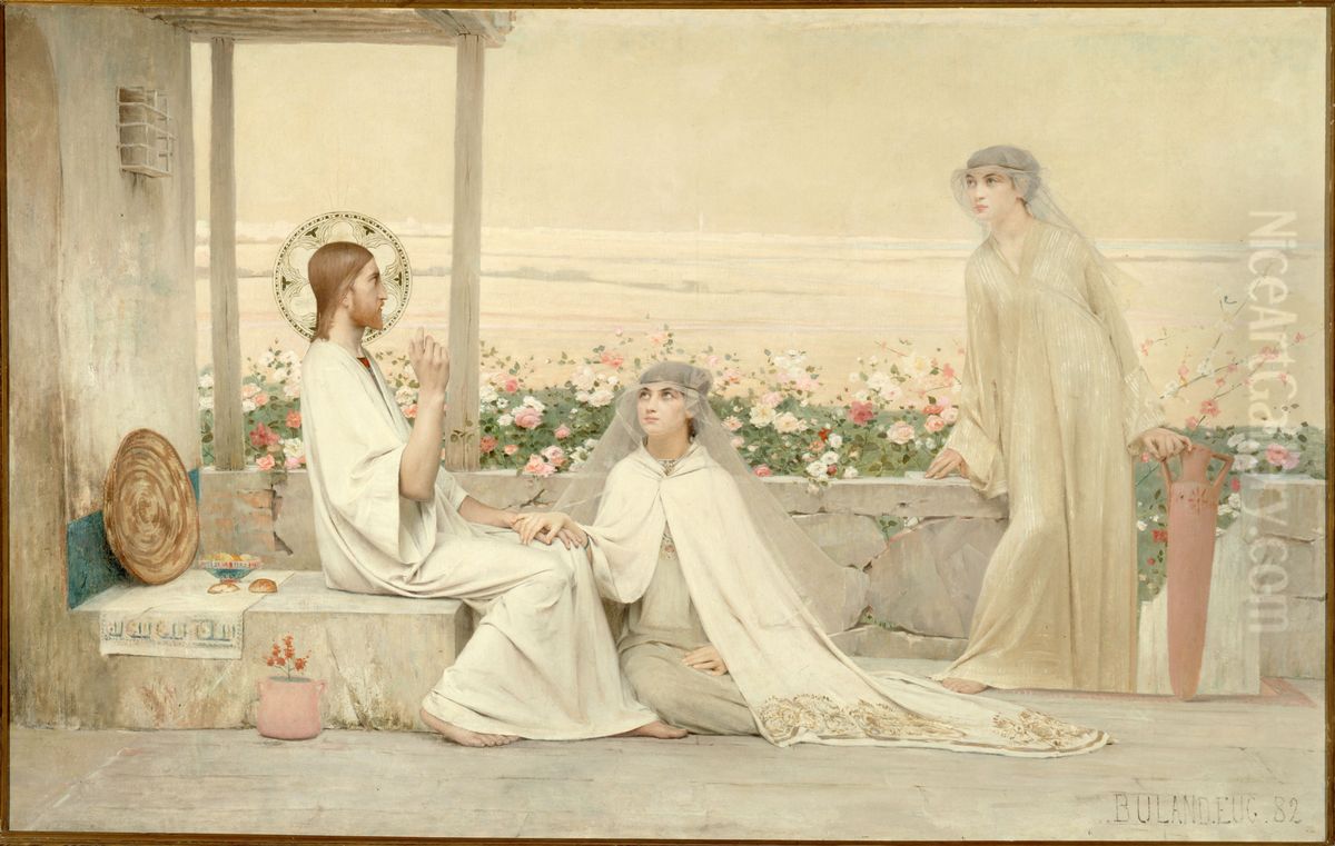 Le Christ chez Marthe et Marie Oil Painting by Eugene Buland