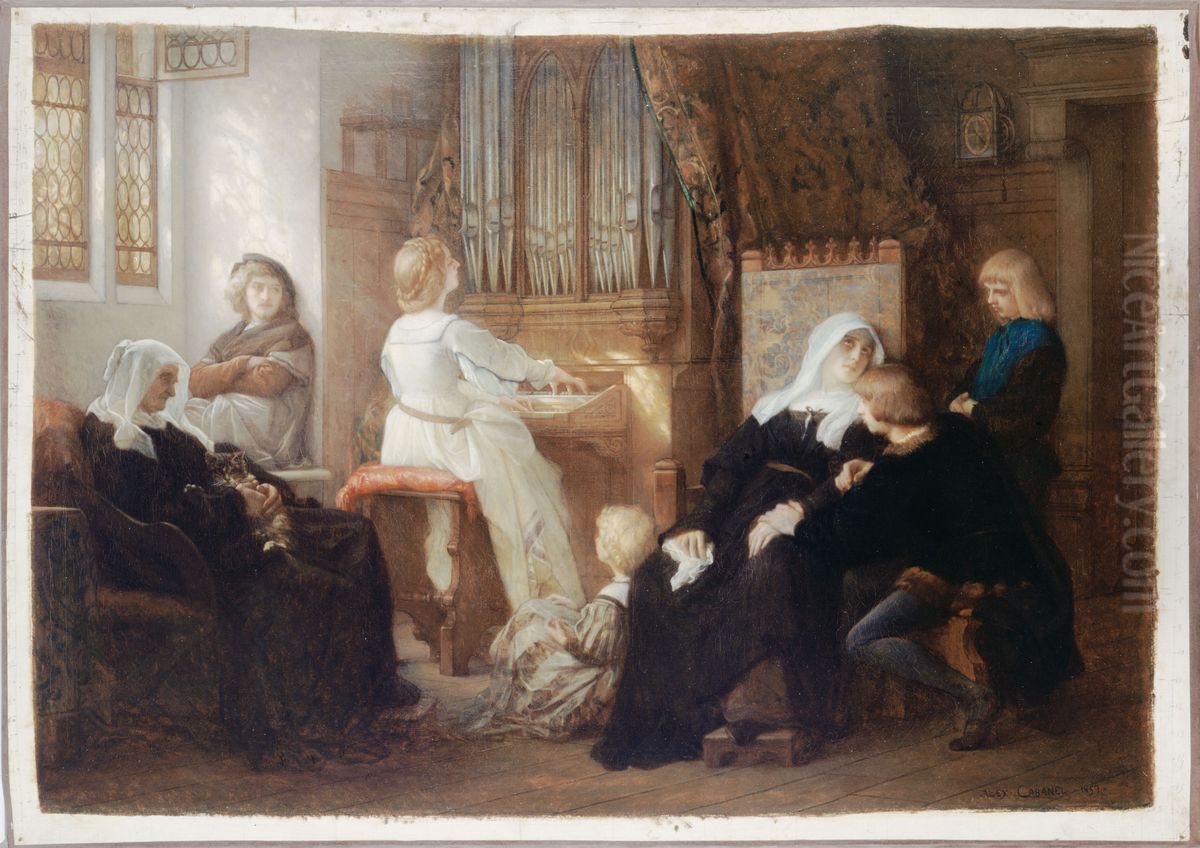 La veuve du maitre de chapelle Oil Painting by Alexandre Cabanel
