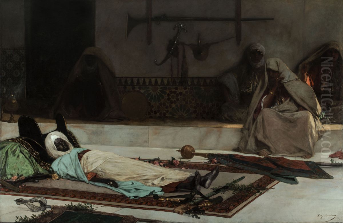 Le jour des funerailles - Scene du Maroc Oil Painting by Jean-Joseph Benjamin-Constant