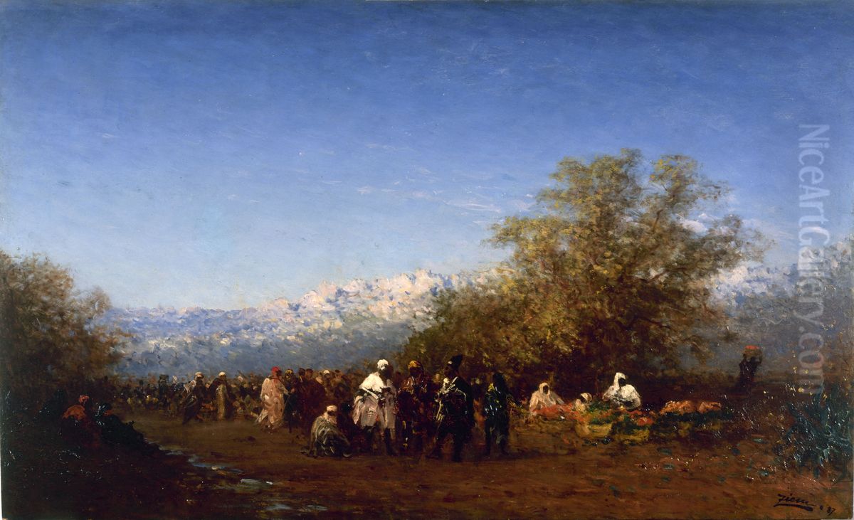 Marche a Fez Oil Painting by Felix Ziem