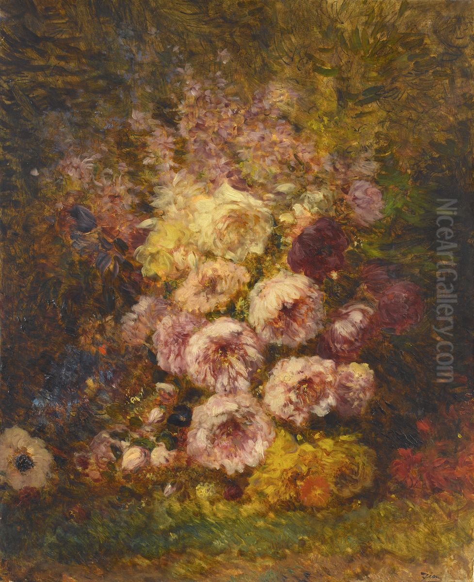 Pivoines Oil Painting by Felix Ziem