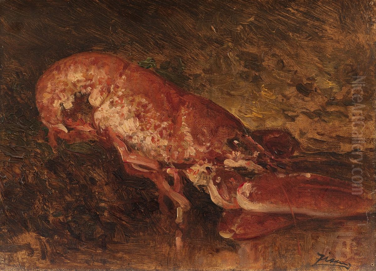 Nature morte au homard Oil Painting by Felix Ziem