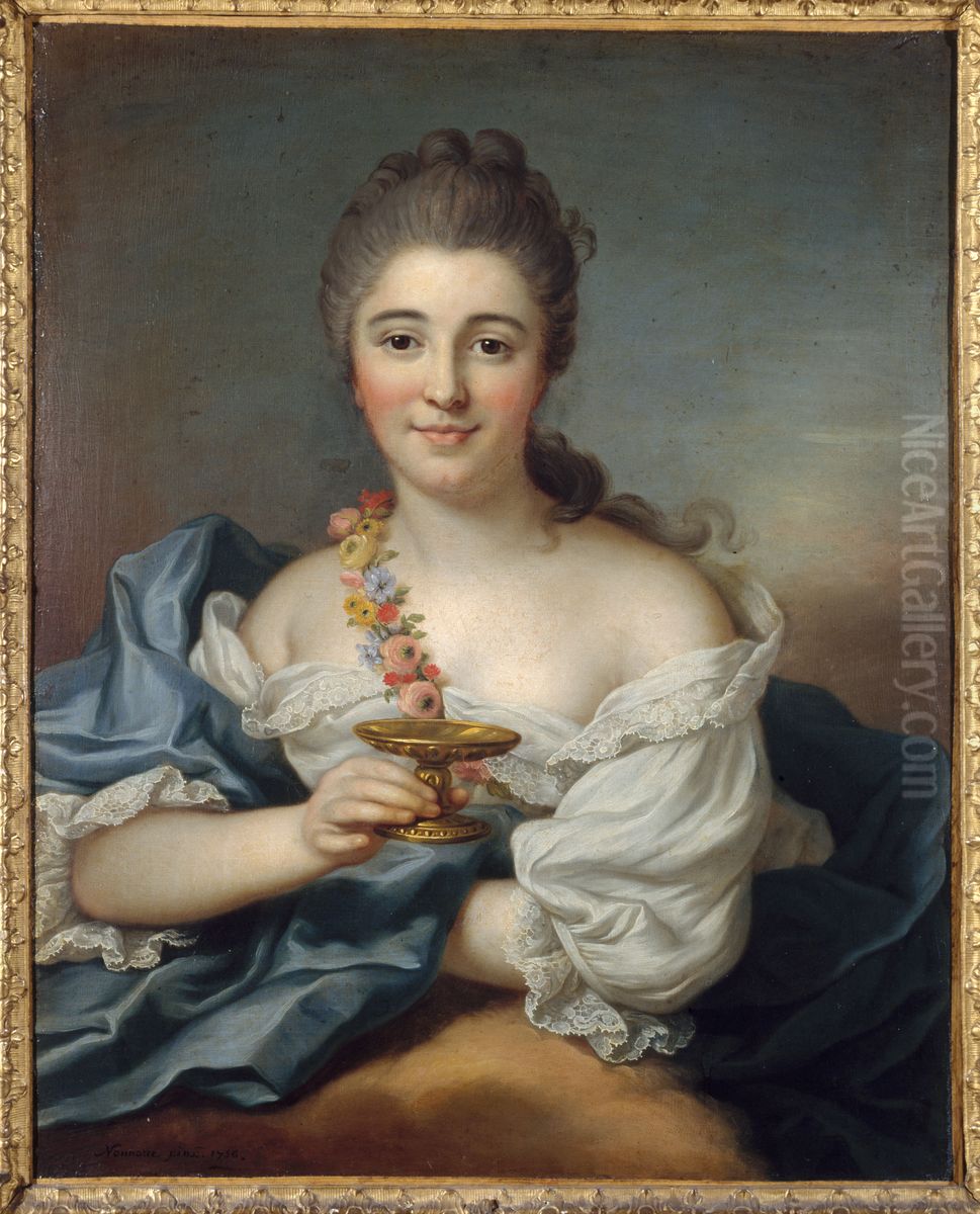 Madame de Sevre en Hebe Oil Painting by Donat Nonnotte