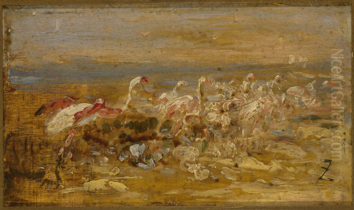 Flamants Oil Painting by Felix Ziem