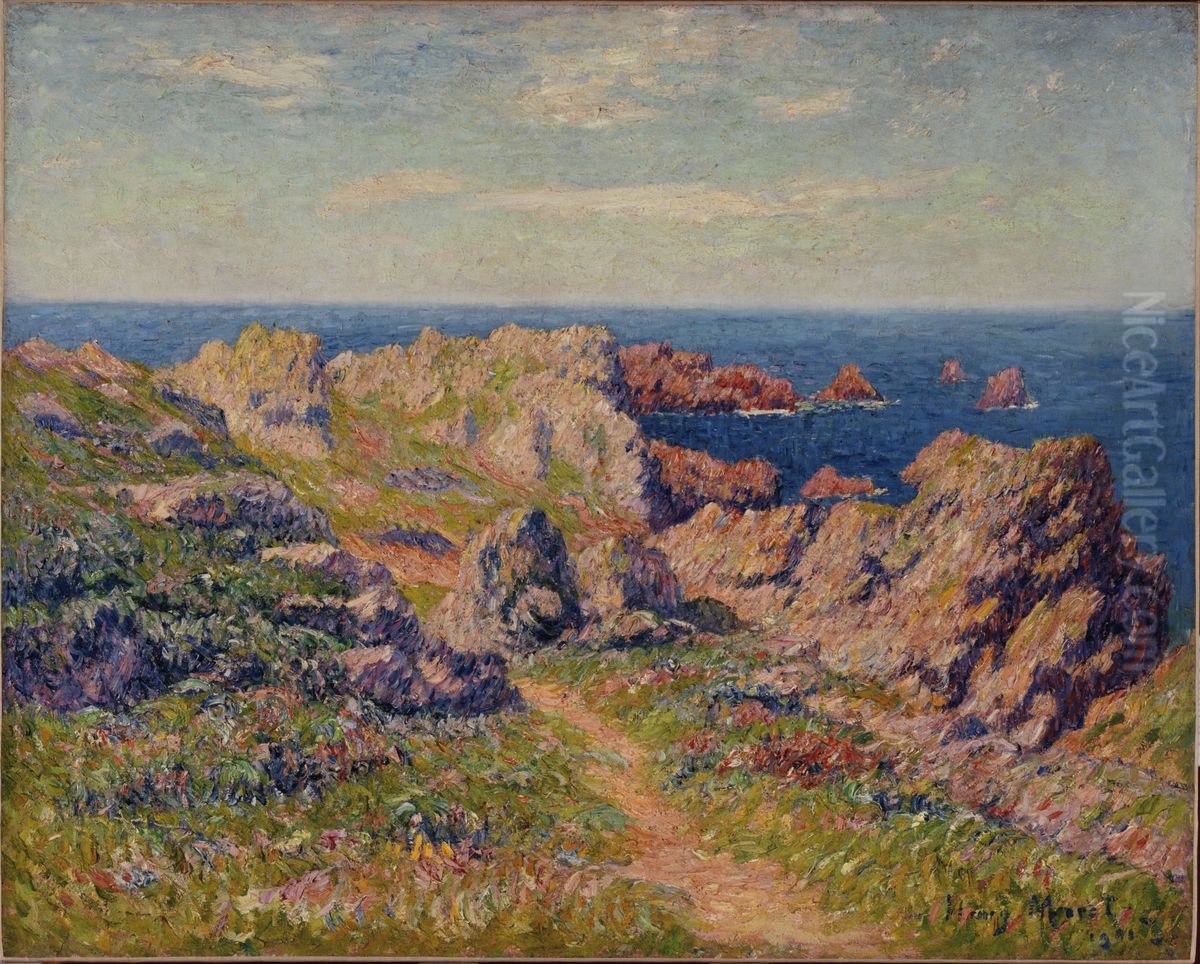 Beau temps a Pern (Ile d'Ouessant) Oil Painting by Henry Moret