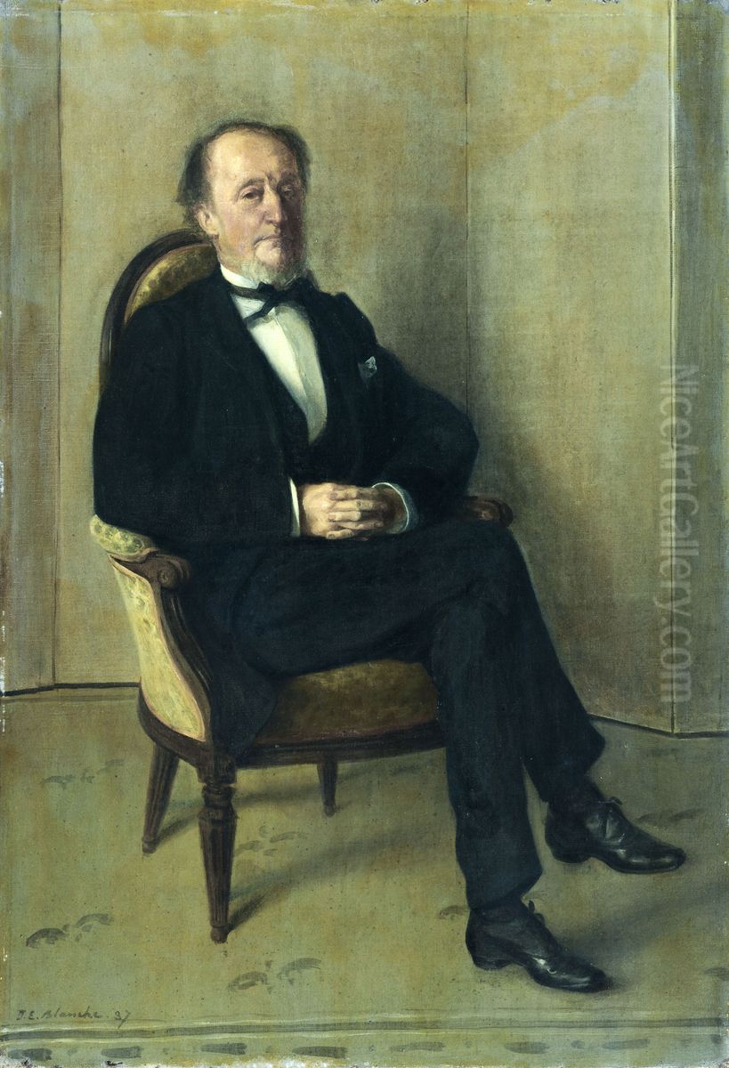 Portrait de John Lemoine Oil Painting by Jacques-Emile Blanche