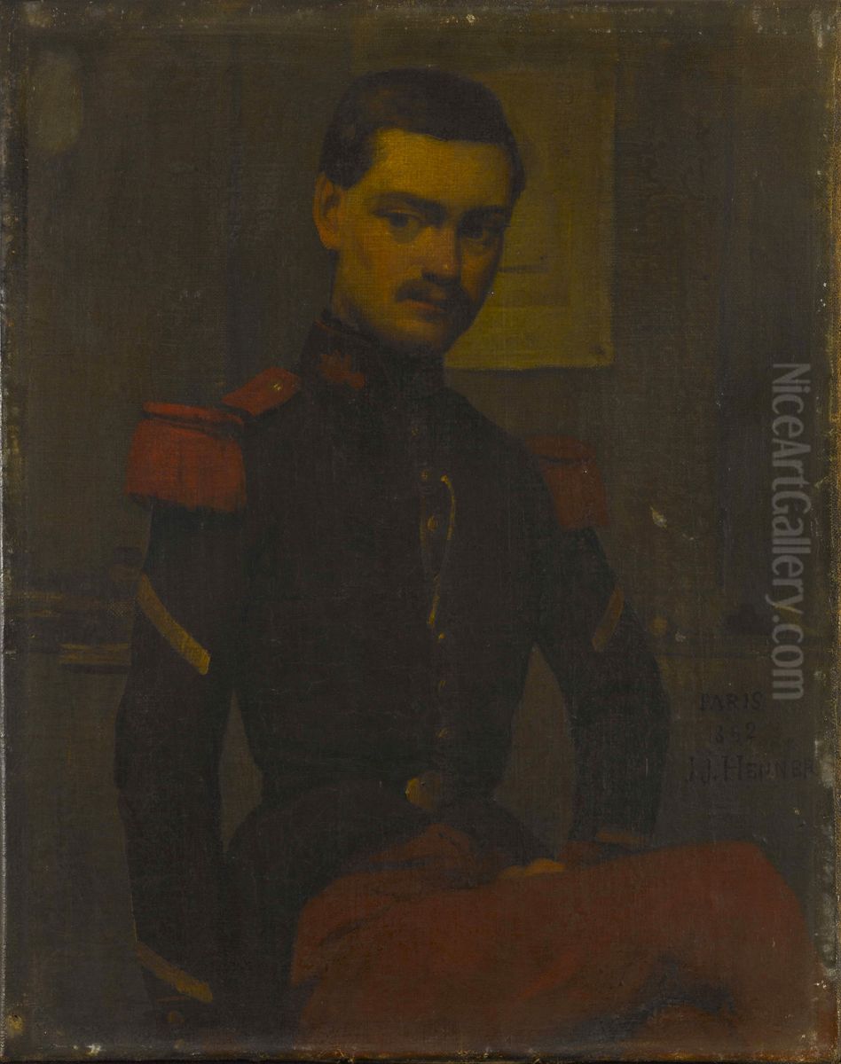 Portrait du Sergent Fourrier Oil Painting by Jean-Jacques Henner