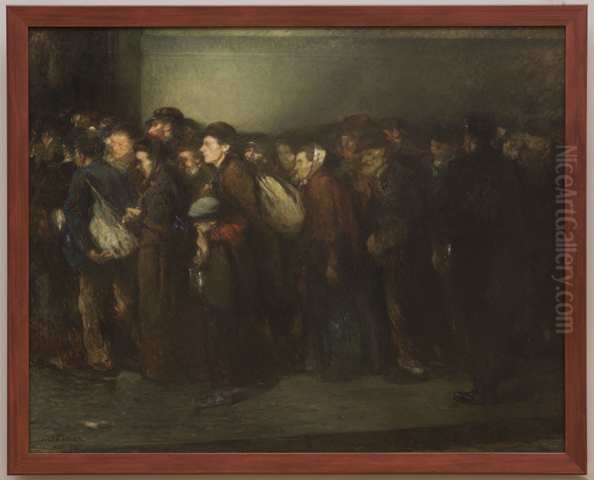 Soup of the poor Oil Painting by Jules Adler