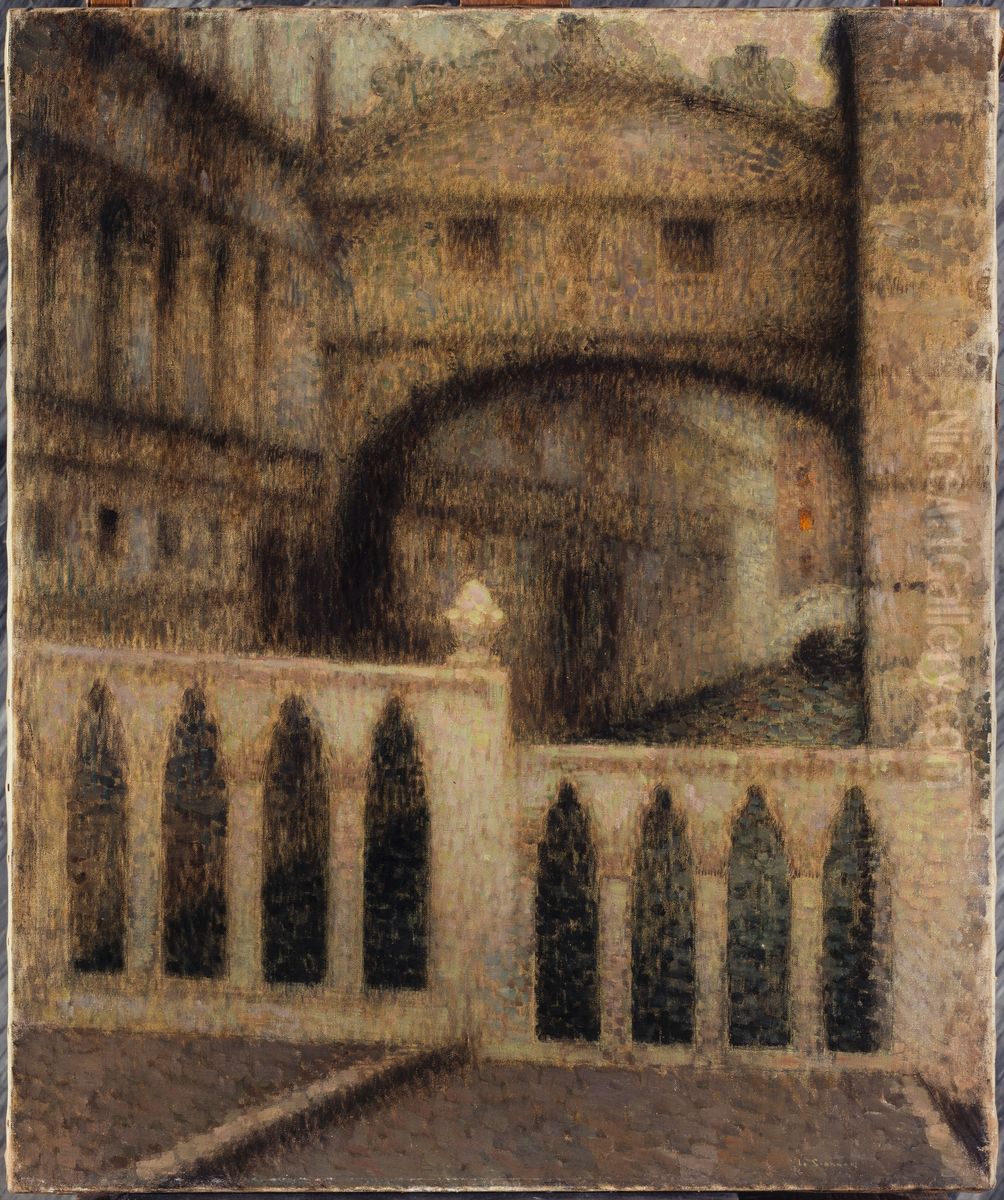 Le pont des Soupirs Oil Painting by Henri Le Sidaner