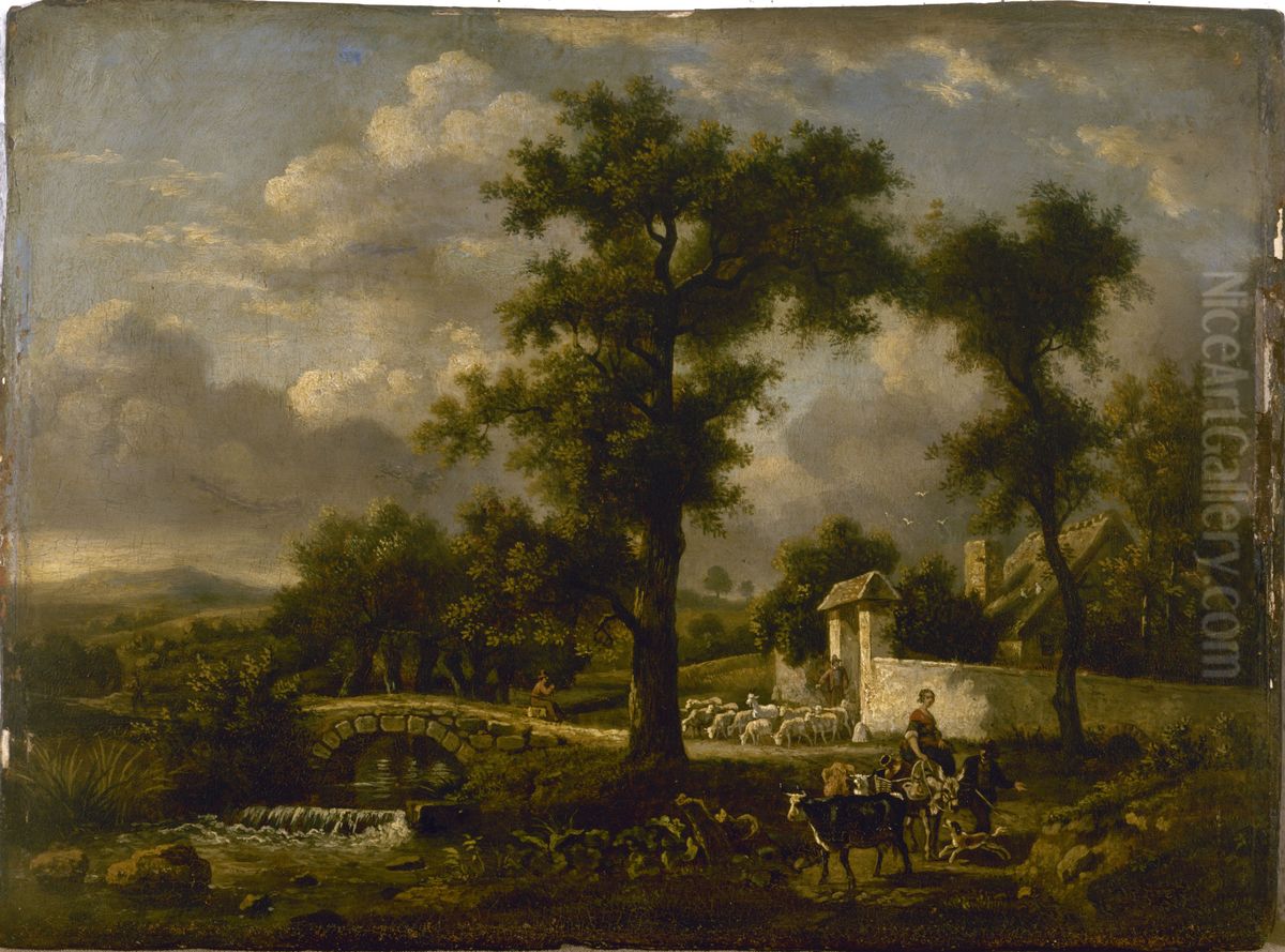 Scene champetre Oil Painting by Jean-Louis de Marne
