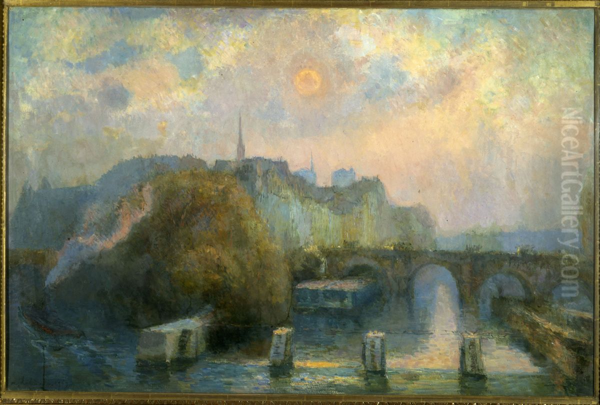 La Cite, Paris, matinee d'automne Oil Painting by Albert Lebourg