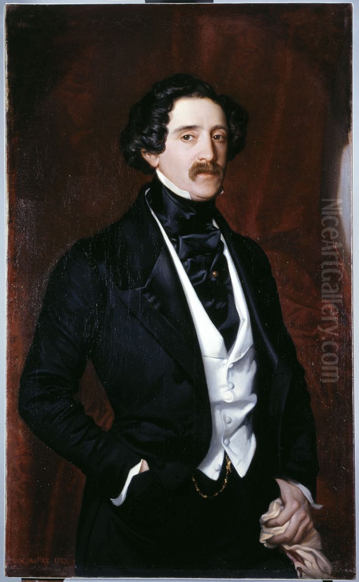 Portrait d'Edouard Caillard Oil Painting by Victor Mottez