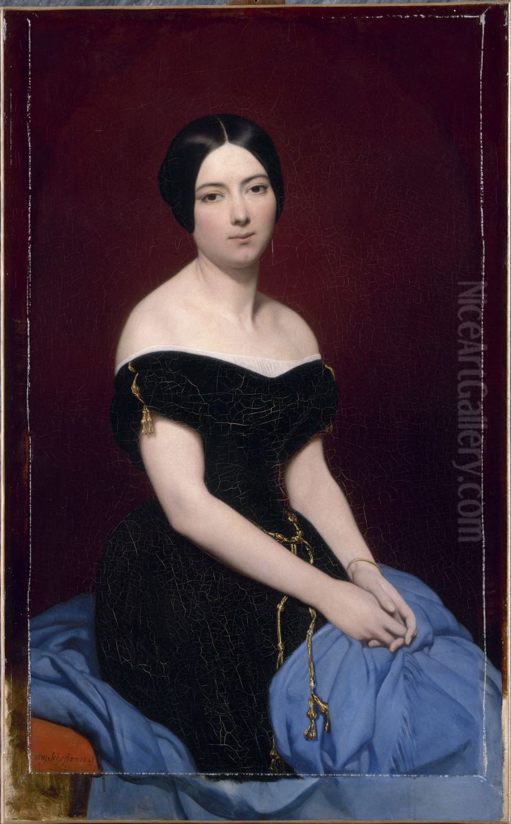 Portrait de Madame Edouard Caillard Oil Painting by Ary Scheffer