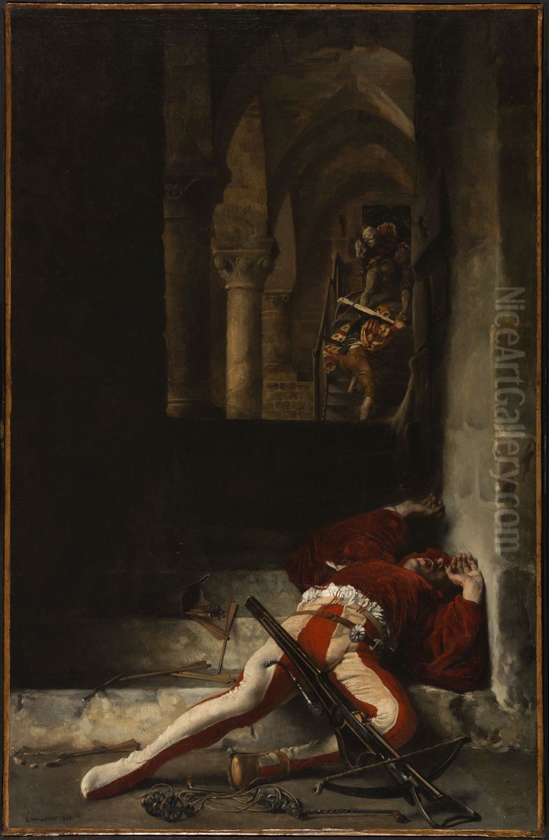 The trap Oil Painting by Alexander Louis Leloir