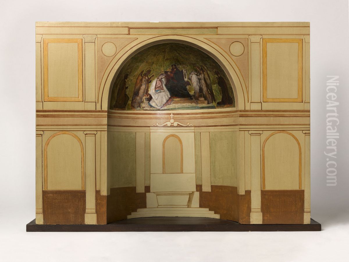 Maquette en forme pour la chapelle de la Vierge de l'eglise Saint-Philippe-du-Roule (troisieme esquisse) : 