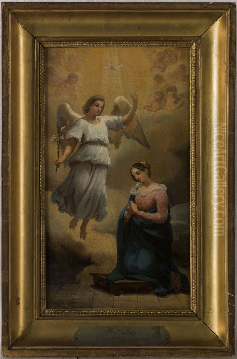Esquisse pour l'eglise Notre-Dame-de-Lorette : L'Annonciation Oil Painting by Francois Dubois
