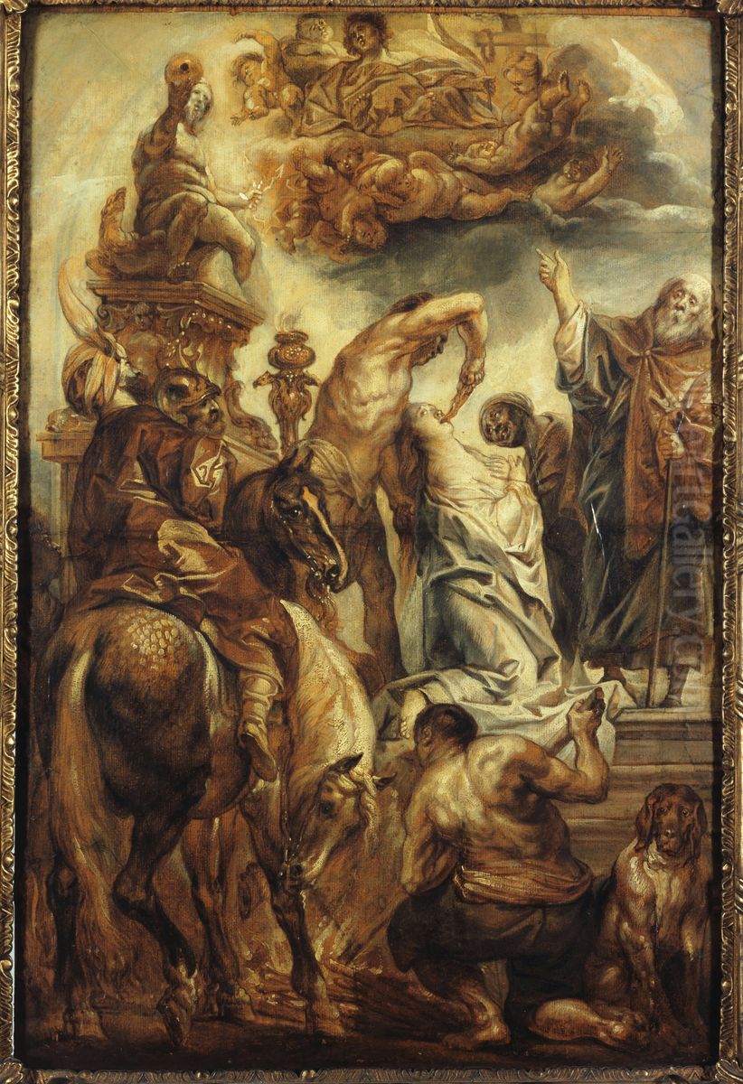 Le Martyre de Sainte Apolline Oil Painting by Jacob Jordaens