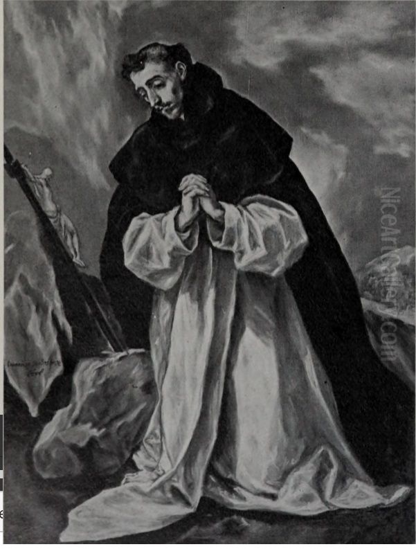 Saint Dominic in Prayer Oil Painting by El Greco