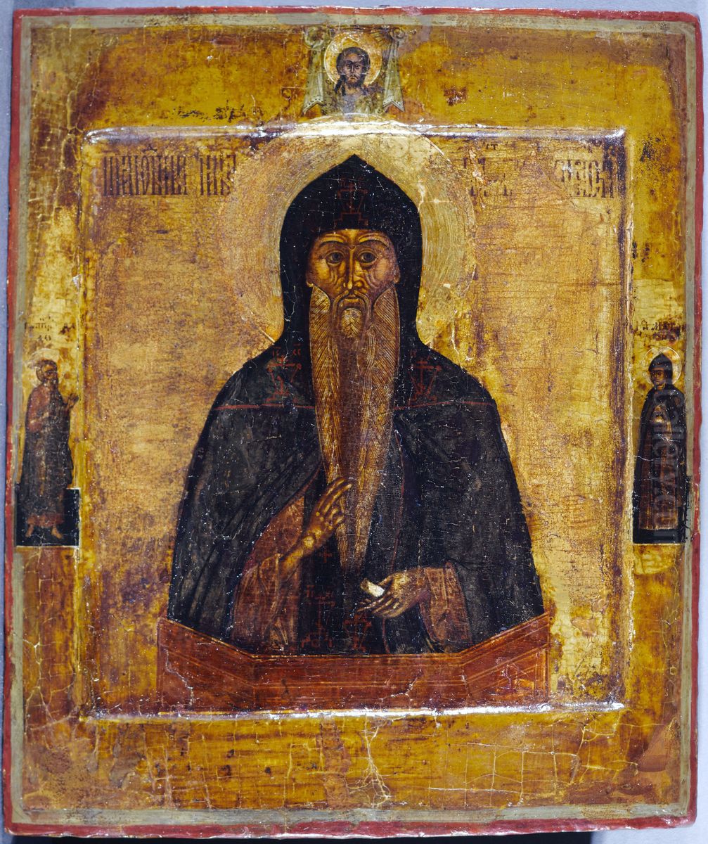 Saint Nikita, le stylite de Pereyaslav Oil Painting by Russia