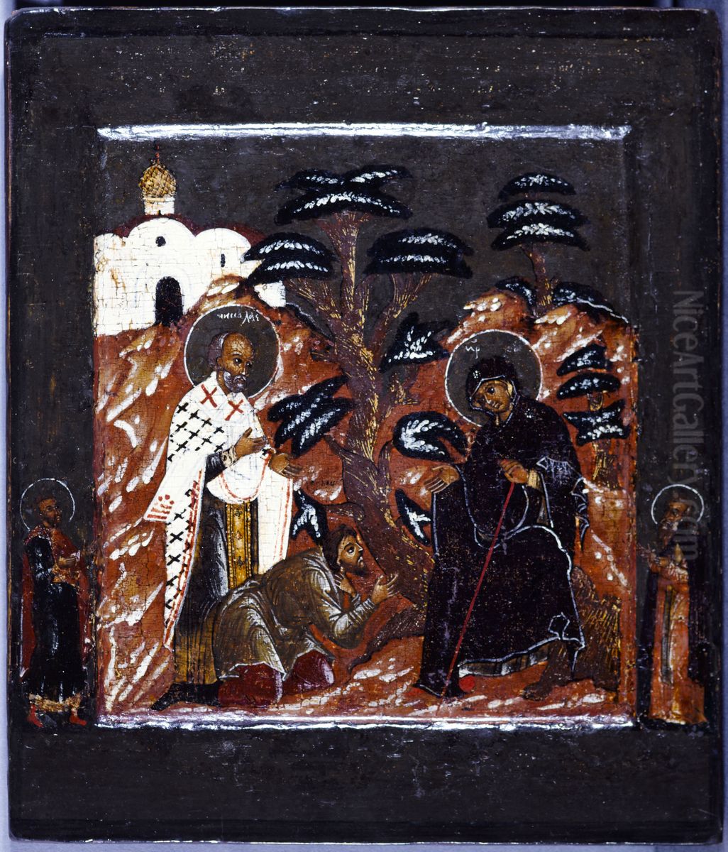 Apparition de la Vierge a Youritch Oil Painting by Russia