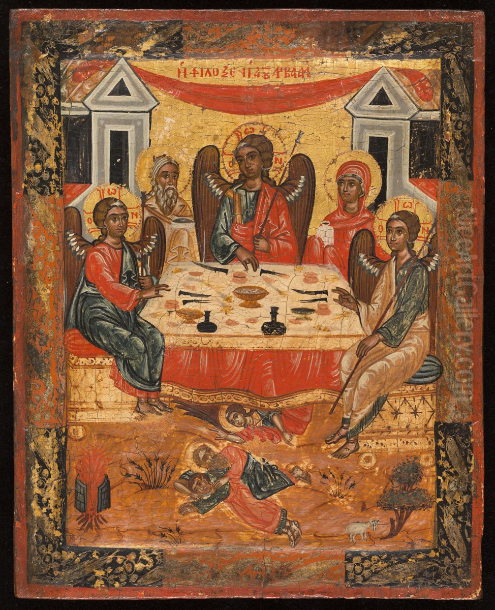 L'hospitalite et le sacrifice d'Abraham Oil Painting by Greece