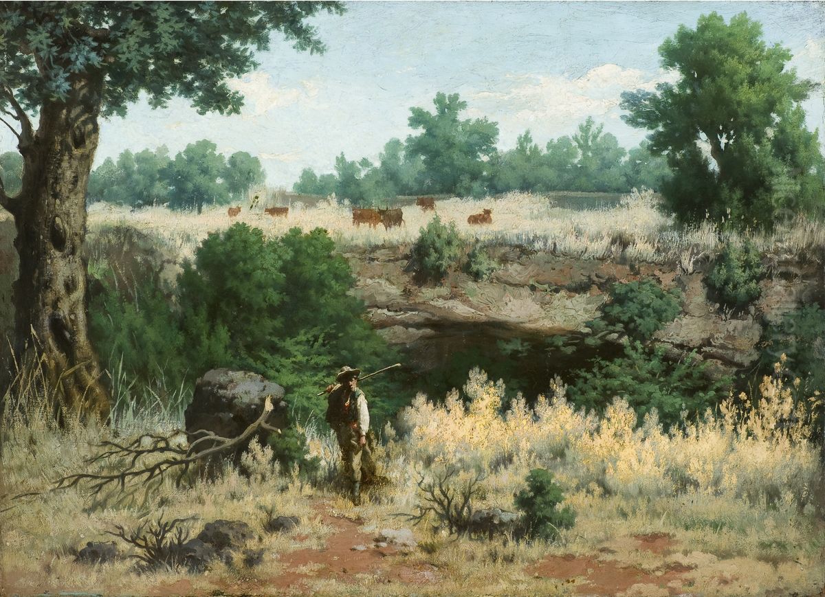 Paisaje del Arroyo de Pedroche Oil Painting by Rafael Romero Barros